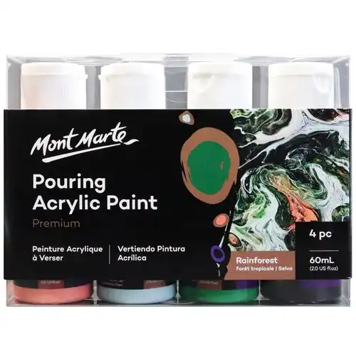 Mont Marte Premium Pouring Acrylic Paint Set - Rainforest