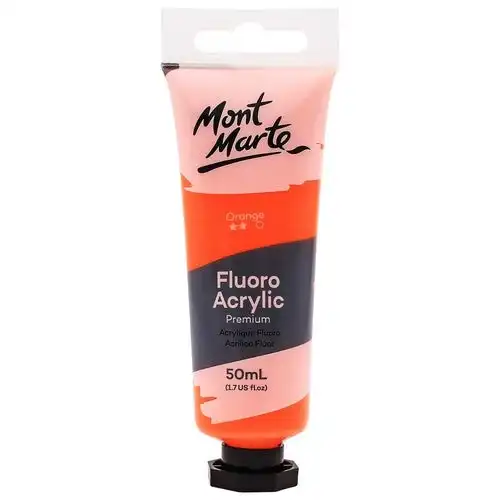 Mont Marte Premium Fluro Acrylic Paint - Orange