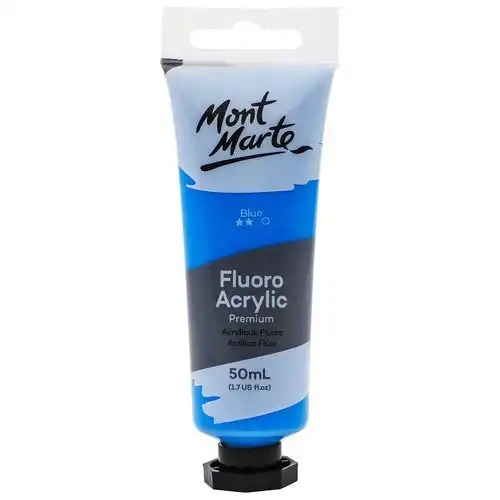 Mont Marte Premium Fluro Acrylic Paint - Blue