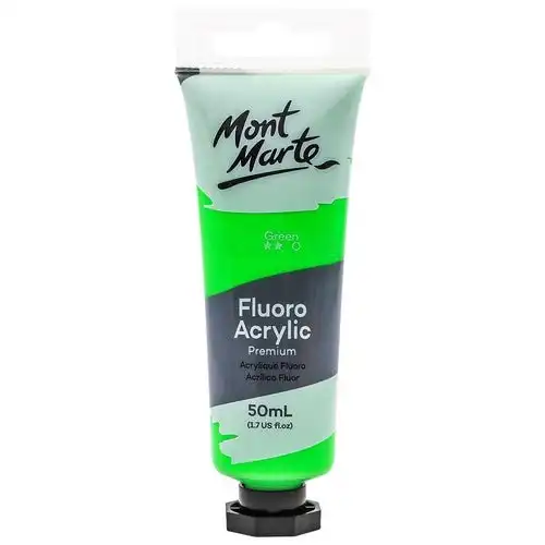 Mont Marte Premium Fluro Acrylic Paint - Green