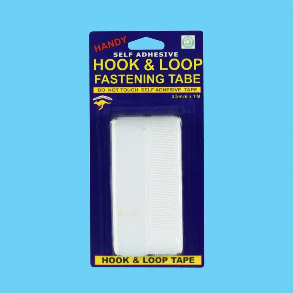 Hook & Loop Fastening Tape Self Adhesive - White