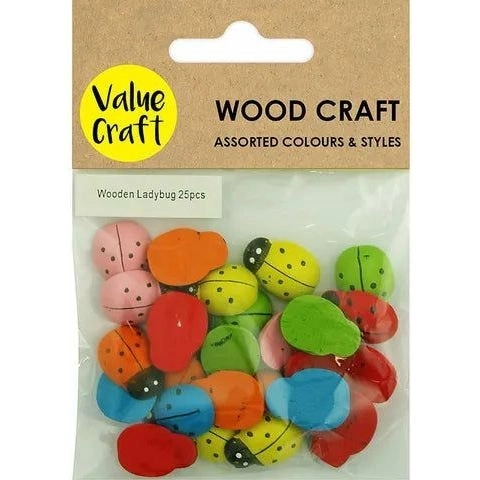 Wood Ladybugs - Bright