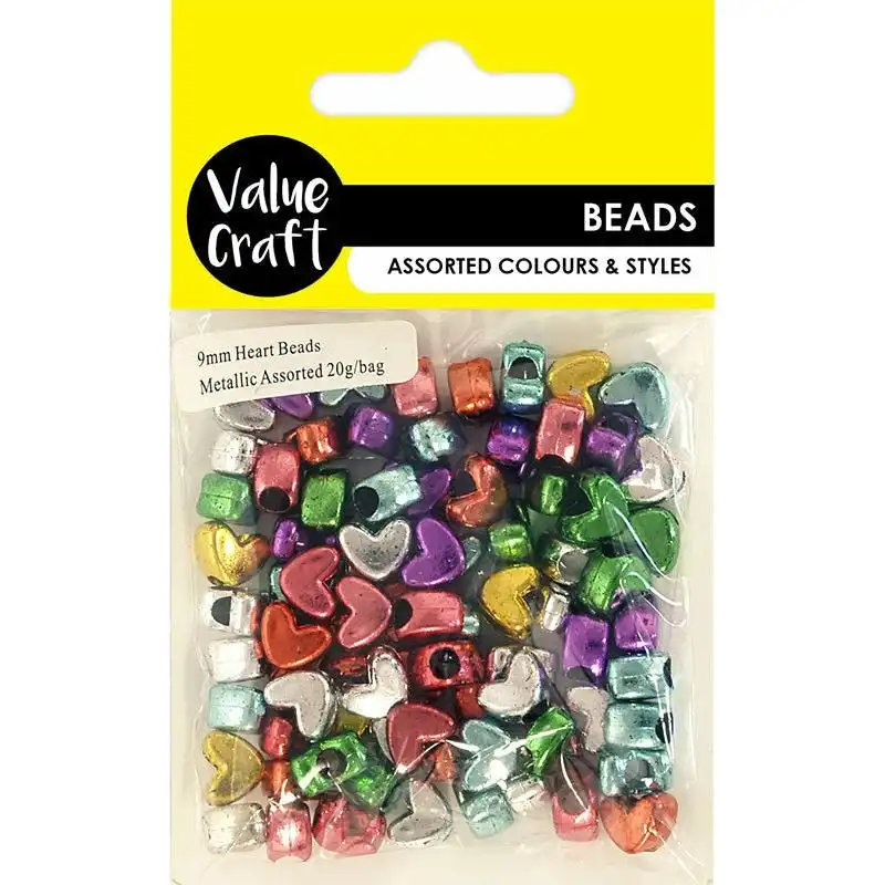 Beads Hearts Metallic