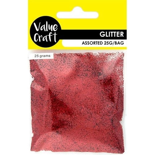 Craft Glitter in Bag - Red