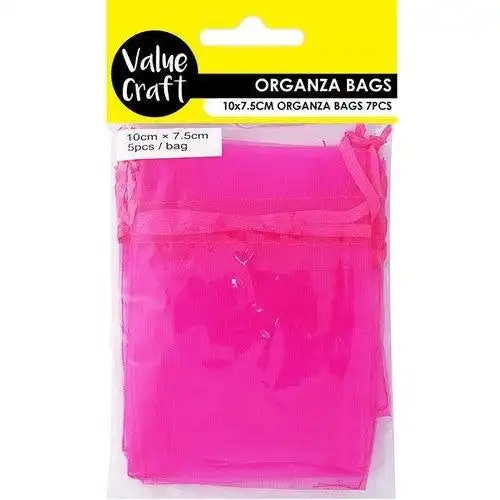 Mini Organza Bags Hot Pink