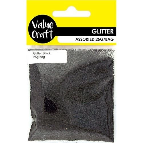 Craft Glitter in Bag - Black