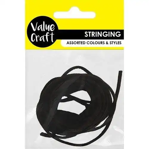 Faux Suede Thonging Cord - Black