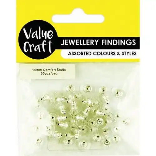 Jewellery Finding Earring Comfort Studs Silver