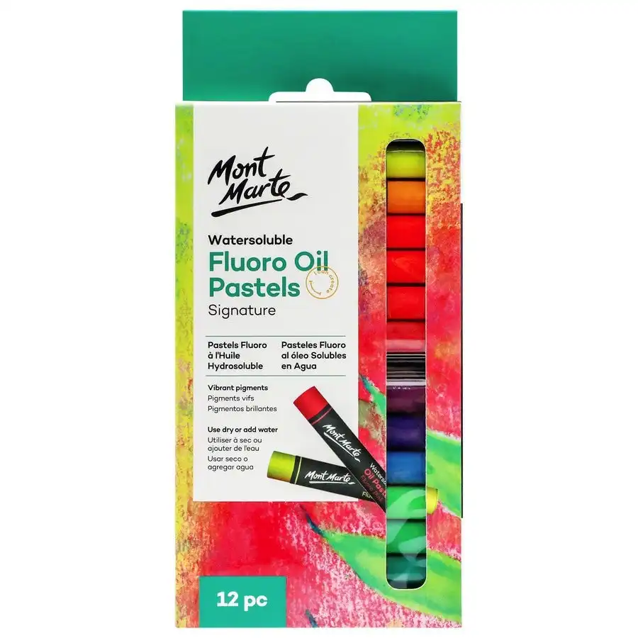 Mont Marte Water-soluble - Fluro Oil Pastels