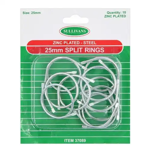 Curtain Split Rings - Metal Zinc Plated