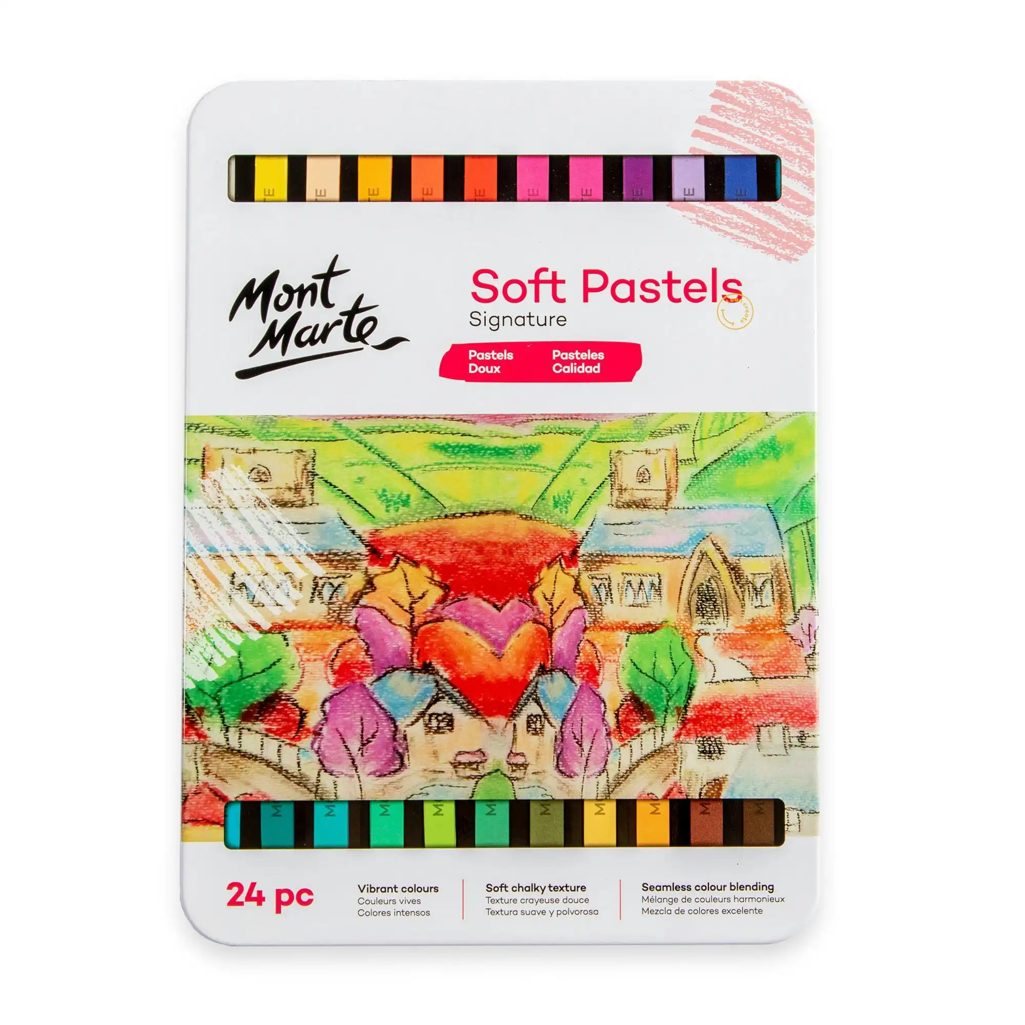 Mont Marte - Soft Pastels In Tin Box