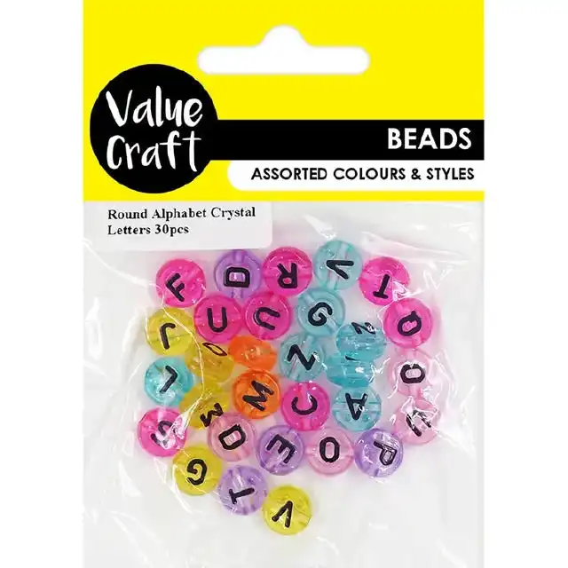 Alphabet Crystal Letters - Round