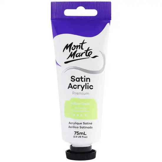 Mont Marte Satin Acrylic Paint - Yellow Green