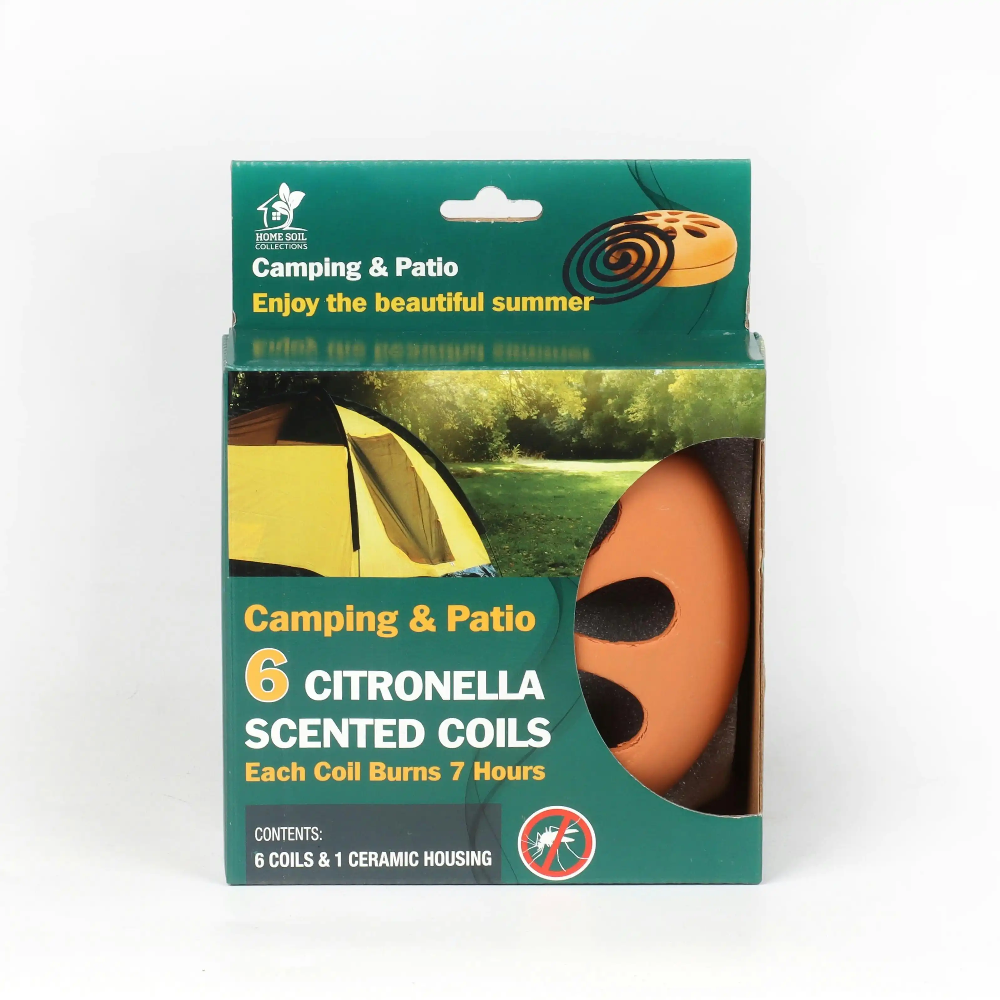 6 Citronella Mozzie Coils Includes Ceramic Housing