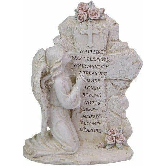 Kneeling Angel Inspirational Plaque