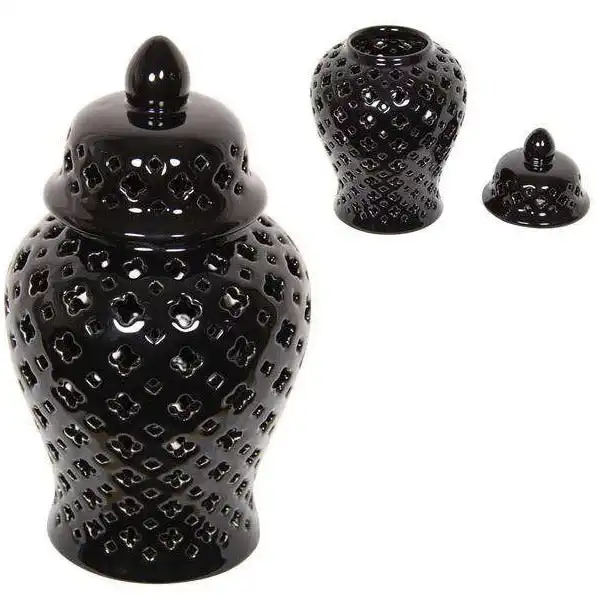 Black Moroccan Ginger Jar