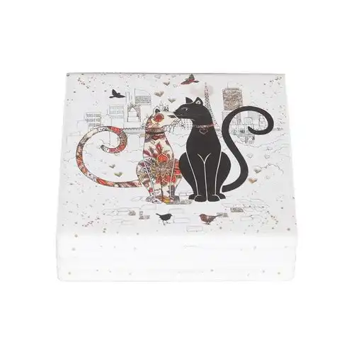 Embossed Cat Couple - Coaster Set