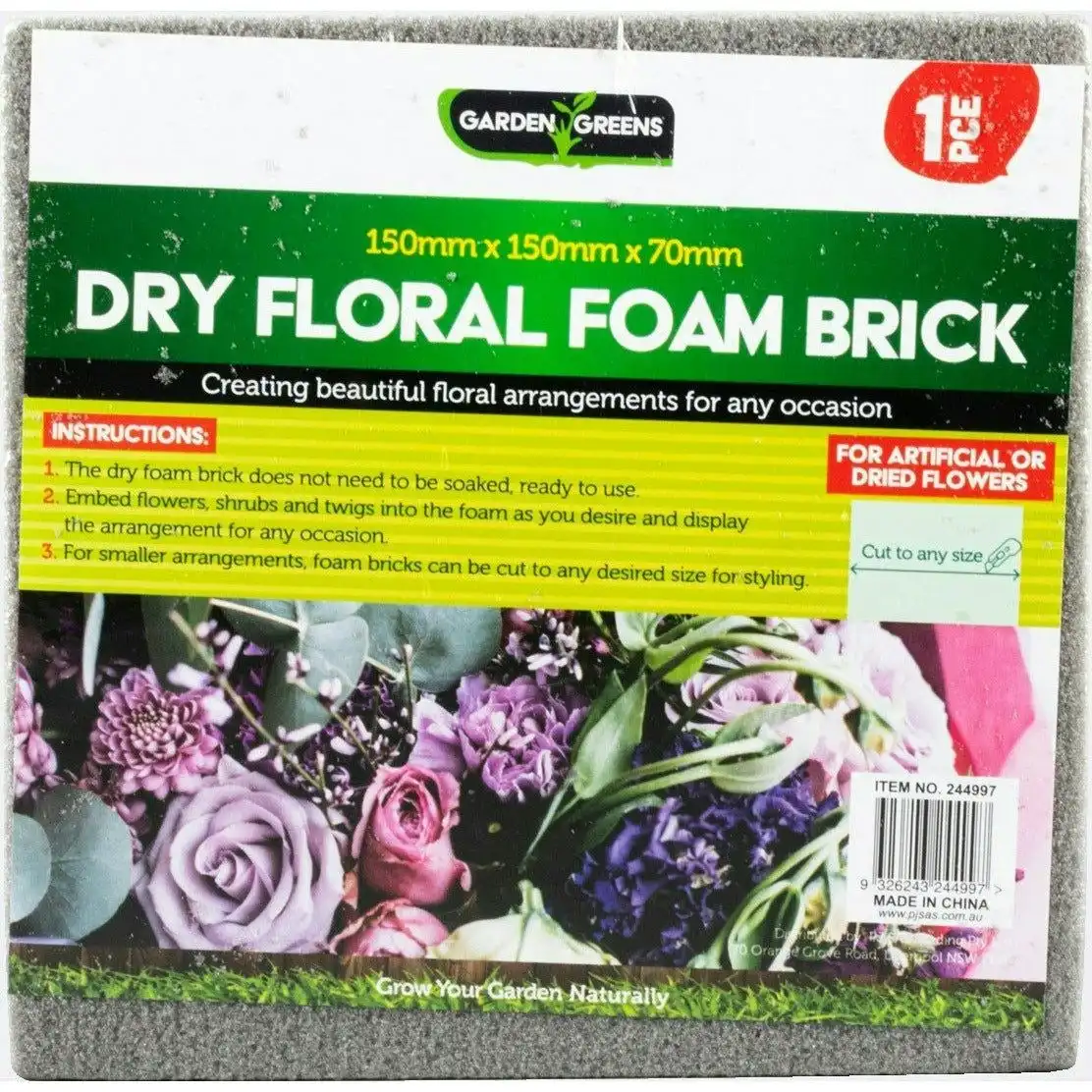 Dry Floral Foam Brick - Grey