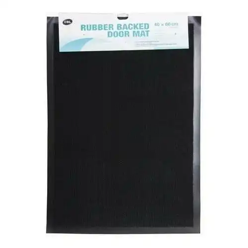 Rubber Backed Door Mat - Black