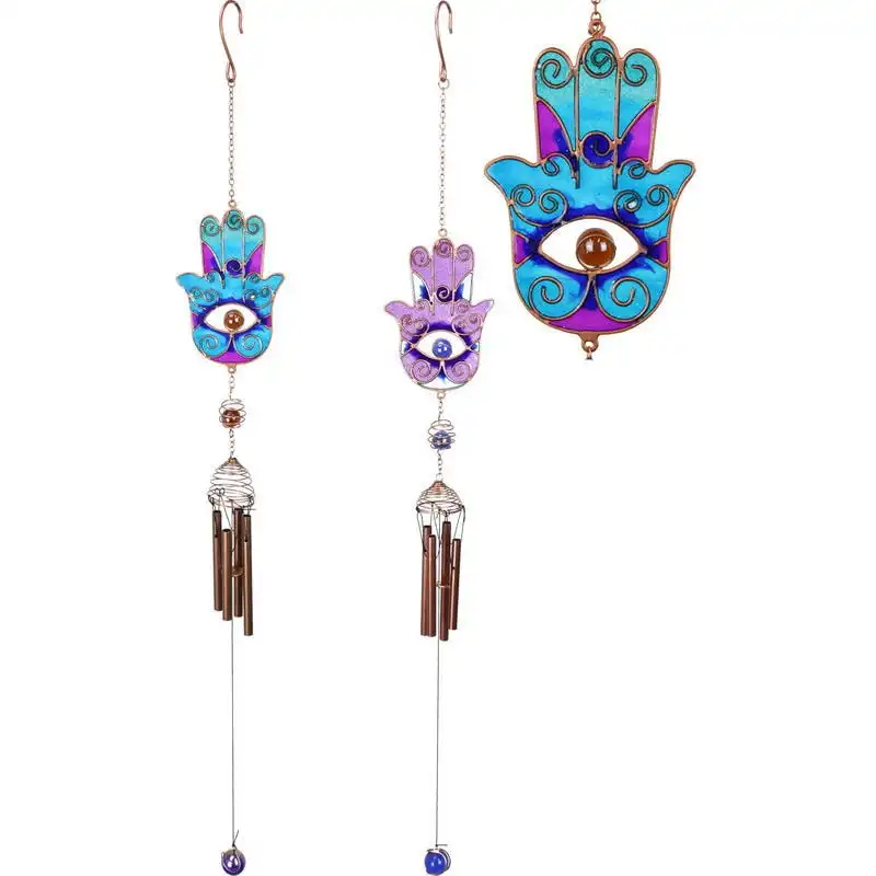 Wind Chime Hamsa Hand Two Tone