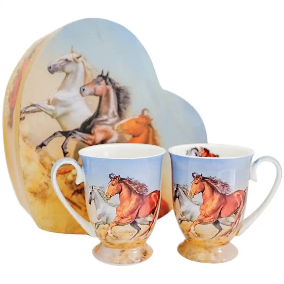 Horse Fine Bone China - Mugs Set