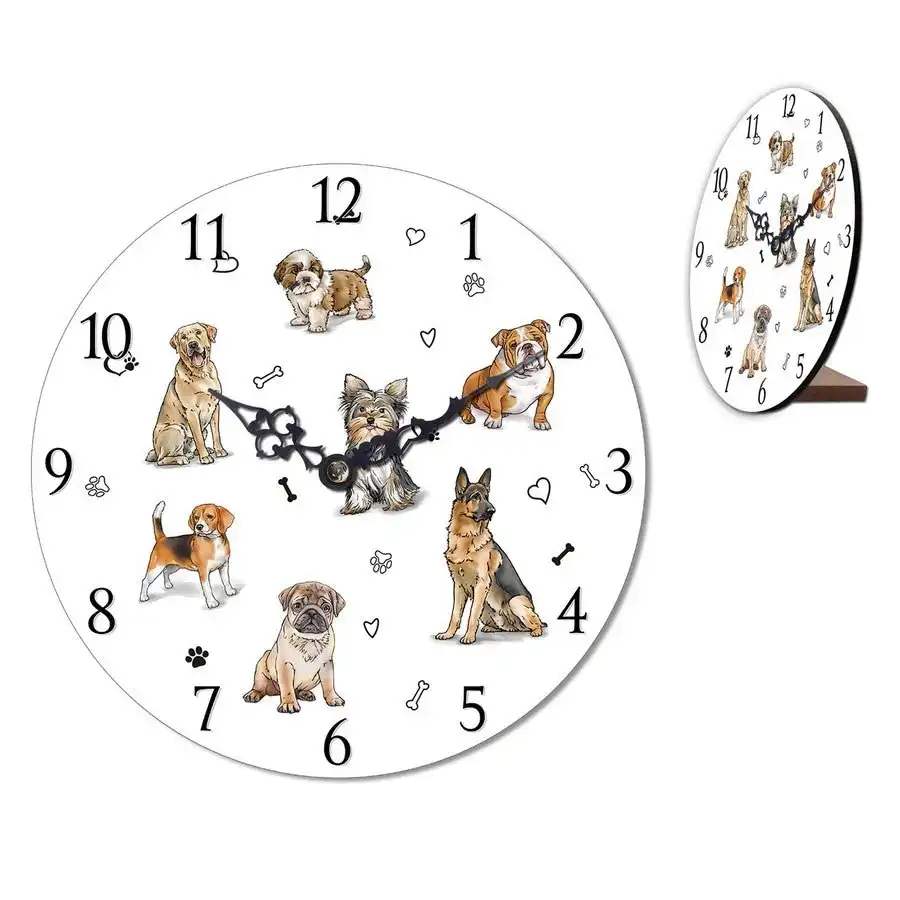 Dogs Table Clock