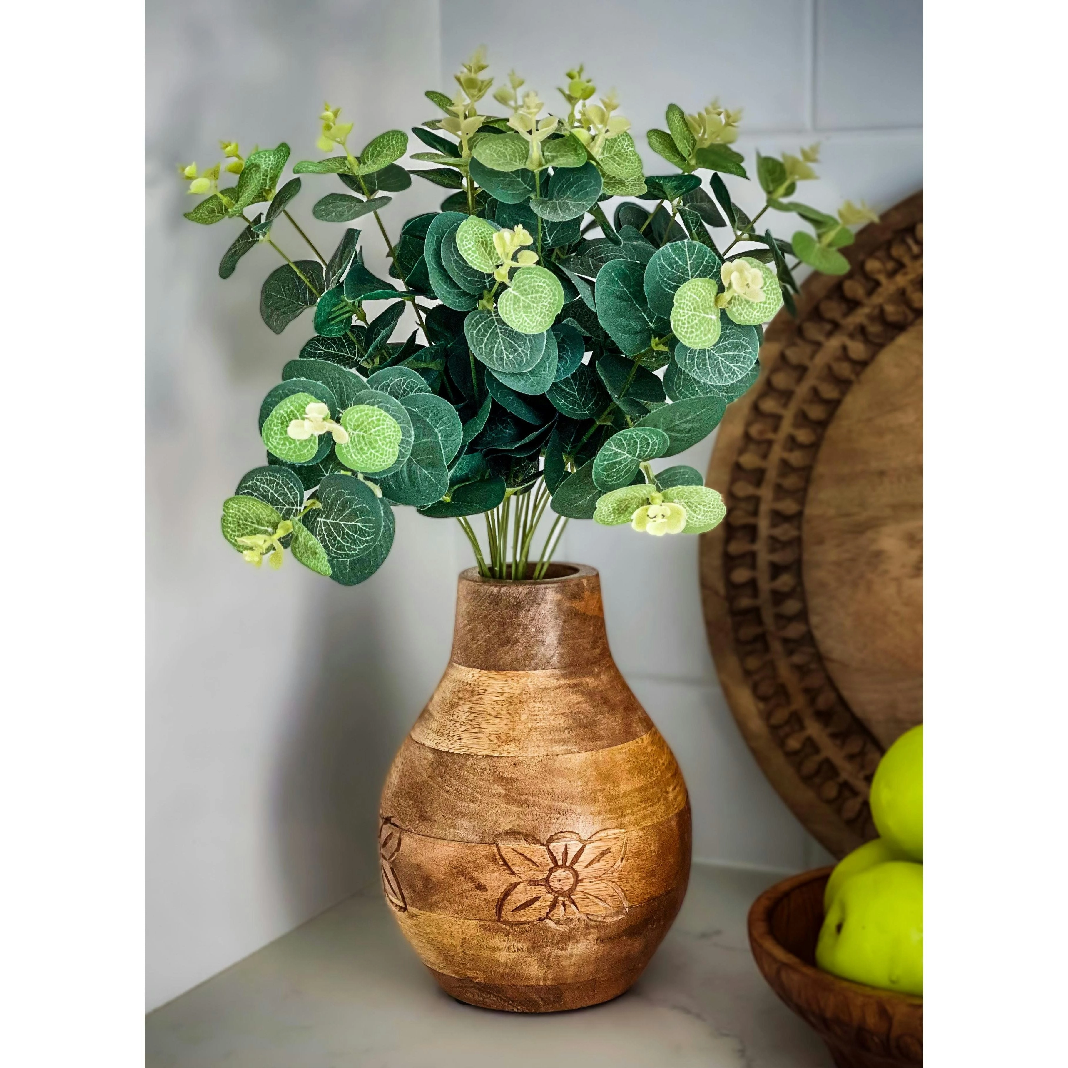 Mango Wood - Carved Vase