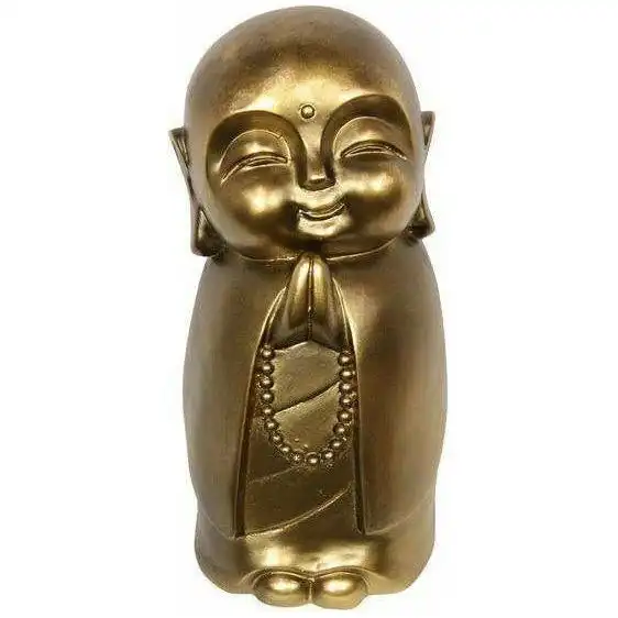 Gold Happy Buddha Monk Statue