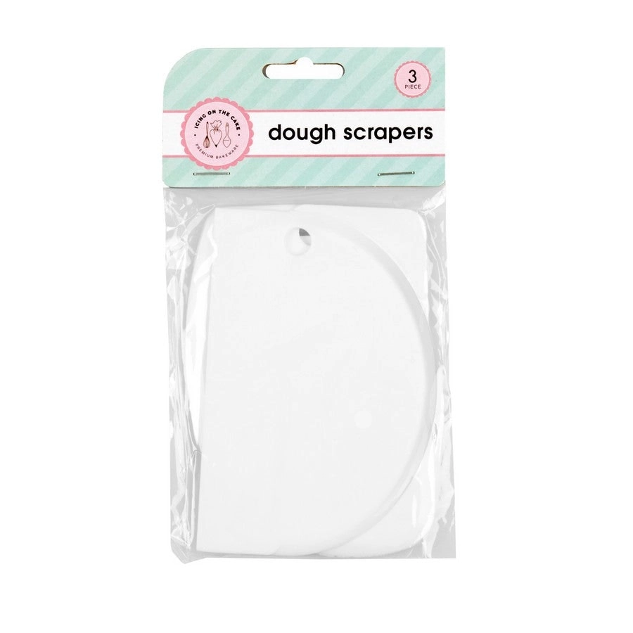 Cake Dough Scrapers - White