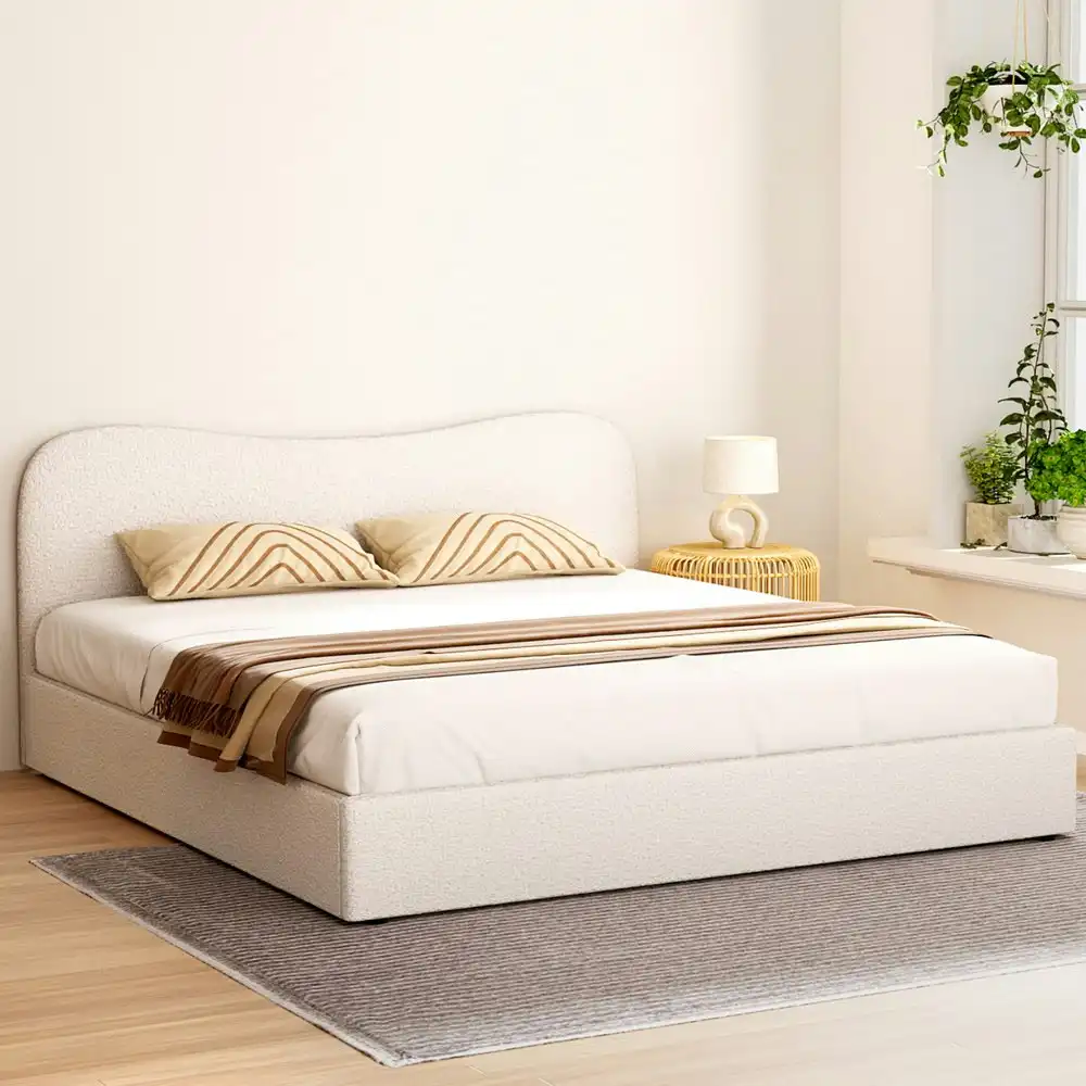 Artiss Bed Frame King Size Boucle DARA