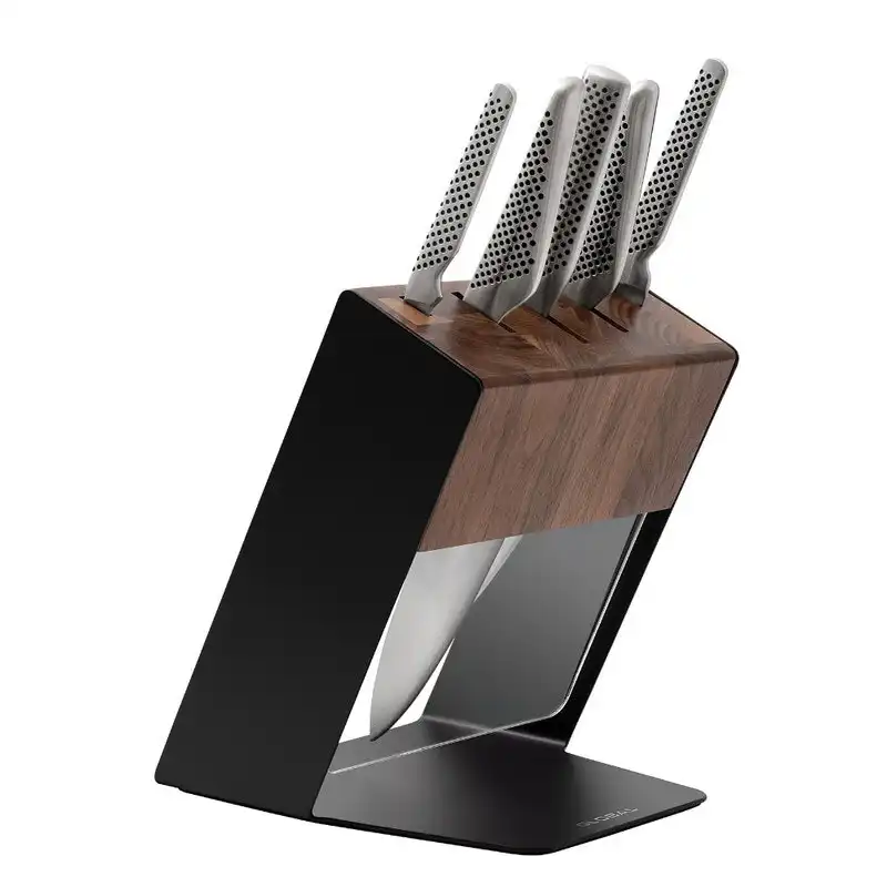 Global Katana 6 Piece Knife Block Set - Black 79587