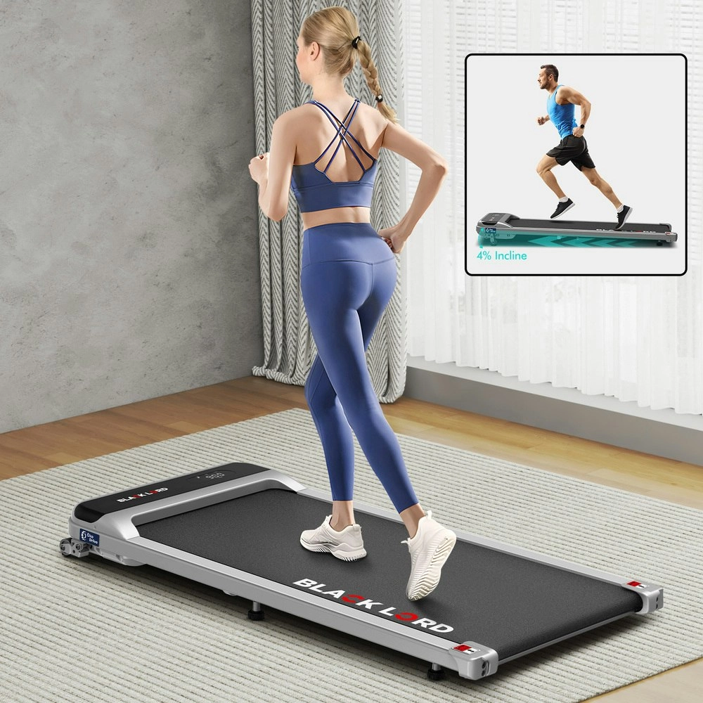 Black Lord Treadmill Electric Walking Pad Home Office Gym Fitness Incline MS2 Silver