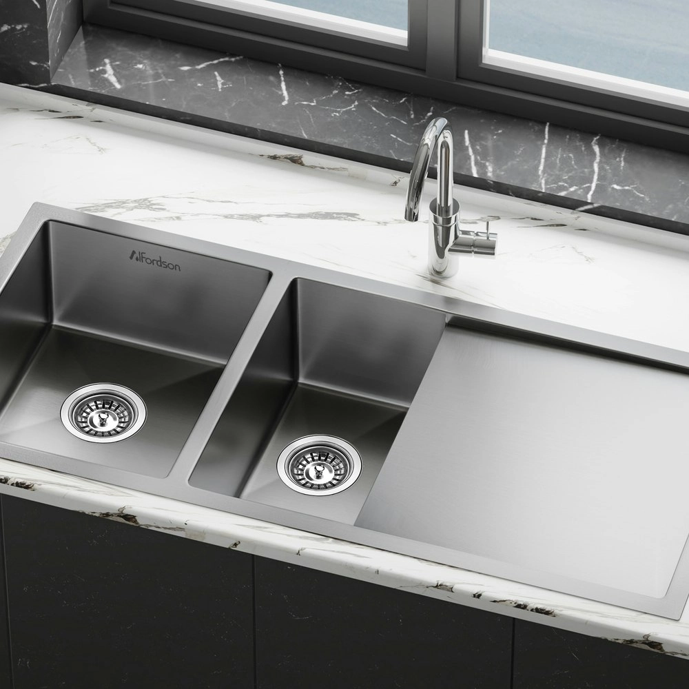 Alfordson Kitchen Sink Stainless Steel Drop in Flush Under Mount Bowl 1000X450MM