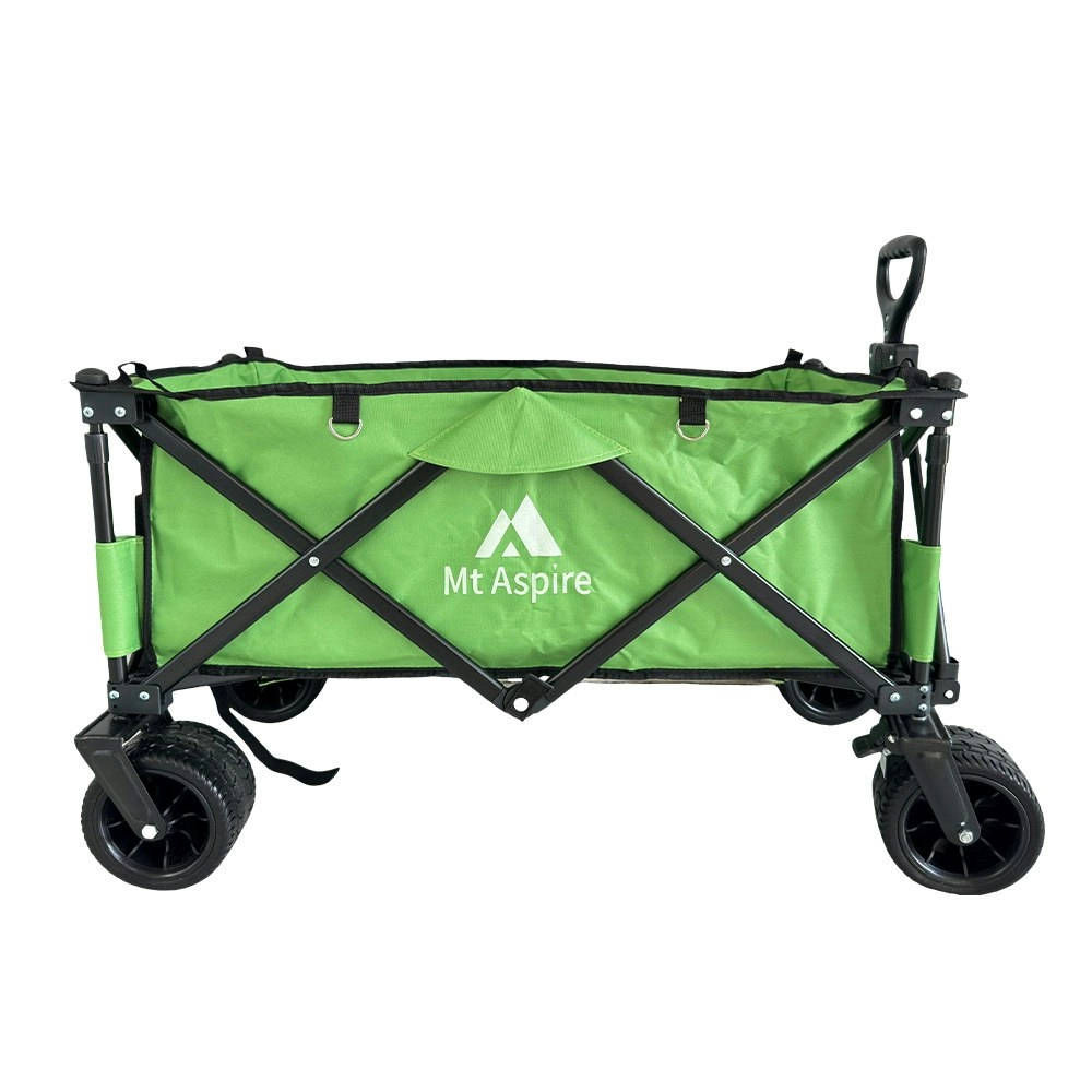 Mt Aspire Folding Wagon Cart 120kg Camping Trolley Outdoor Beach Garden Barrow