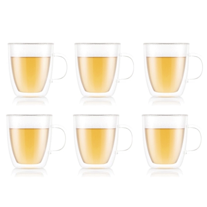 Bodum Bistro Double Wall 450ml Mug 6 Piece Set