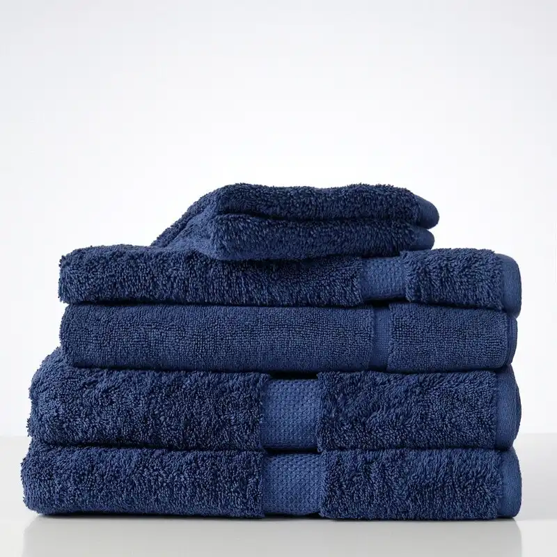 Canningvale Royal Splendour 6 Piece Towel Set - Mezzanotte Blue