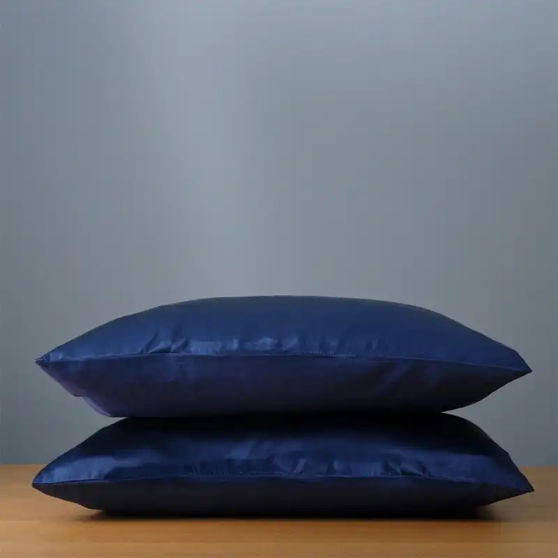 Canningvale Beautysilks Pillowcase Twin Pack - Indigo Blue