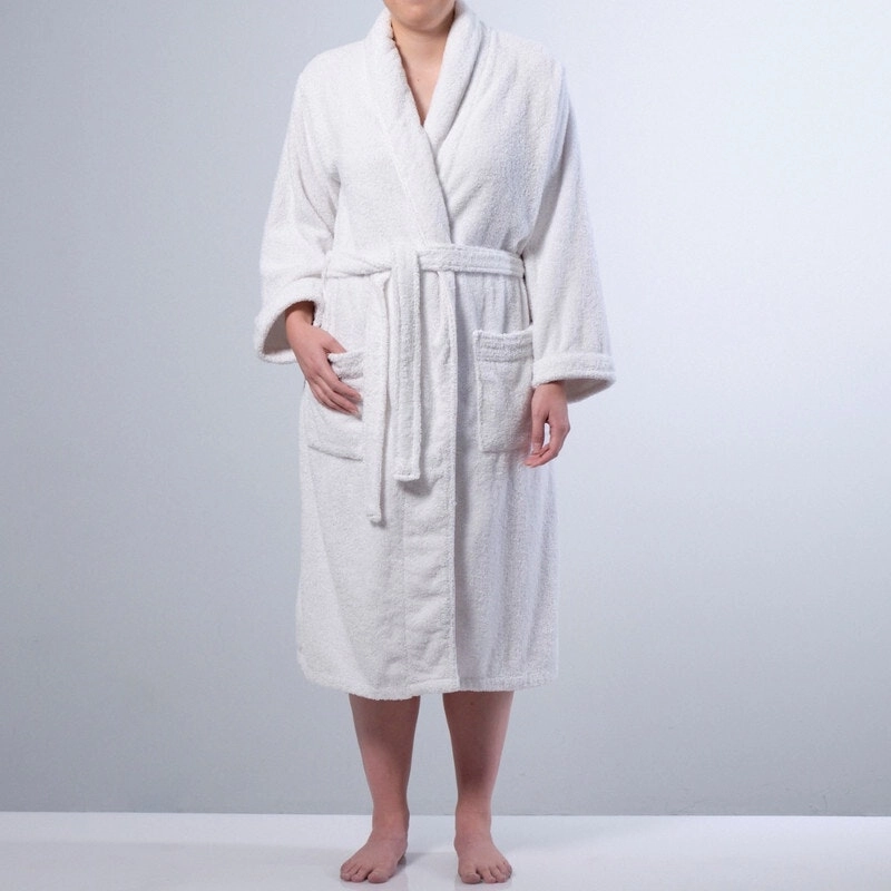 Canningvale Lusso Cotton Terry Large Bathrobe - White