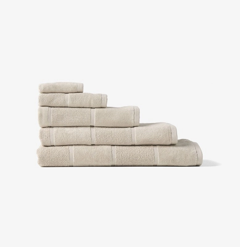 Linen House Velour 5 Piece Towel Set - Moonbeam