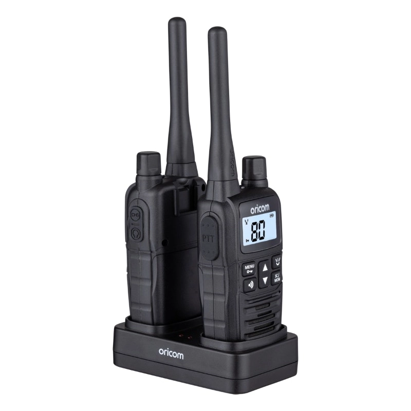 Oricom UHF2400 2 Watt Handheld UHF CB Radio Twin Pack