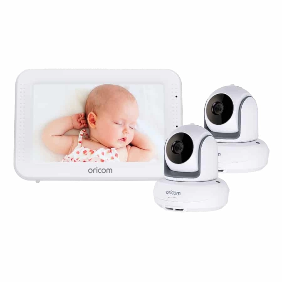 Oricom Secure SC875 Touchscreen 5" Premium Baby Video Monitor Twin Camera Pack