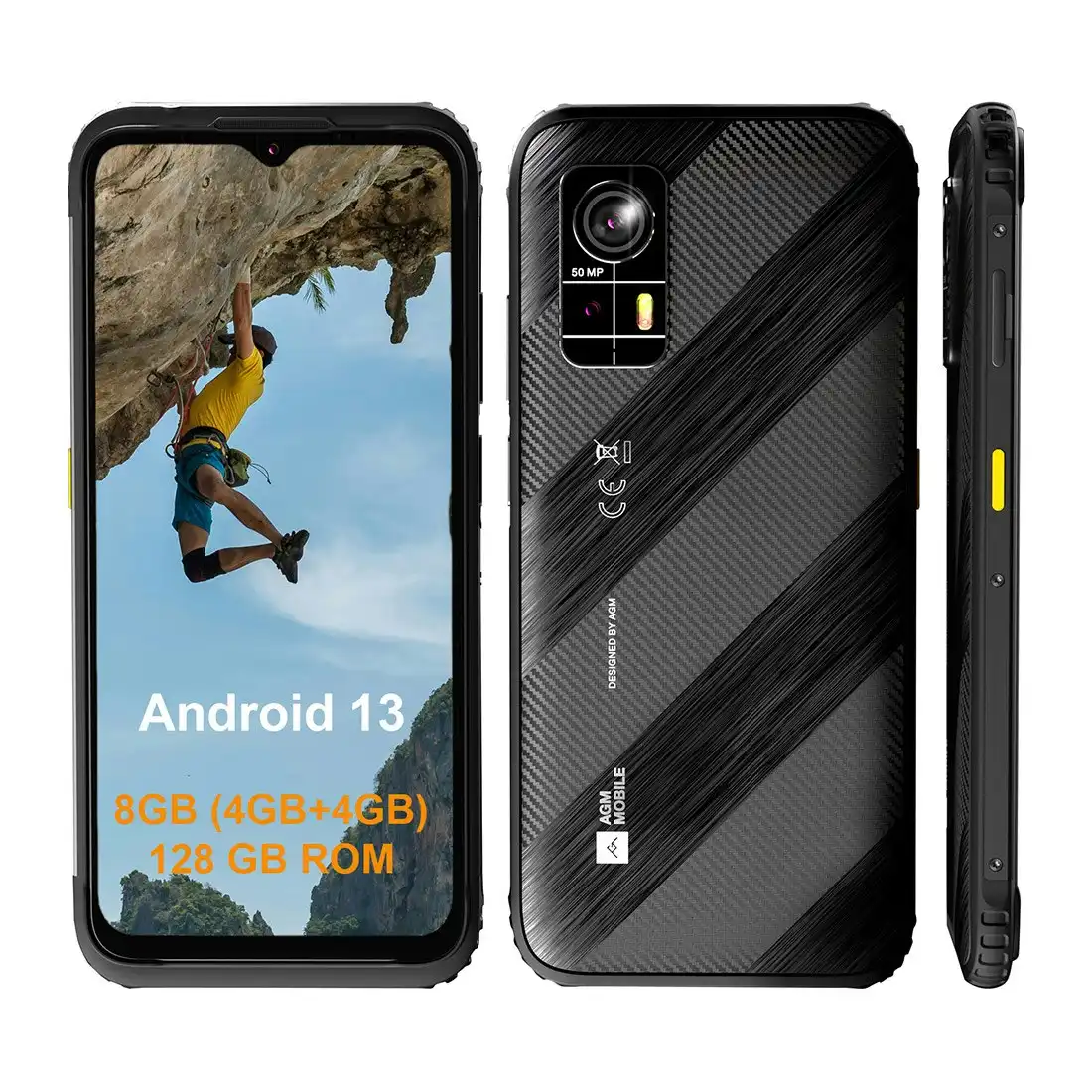 AGM H6 Lite Rugged Smartphone 4g Dual Sim - Black