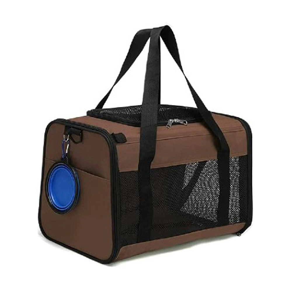 Floofi Portable Pet Carrier M Size (Medium, Brown)