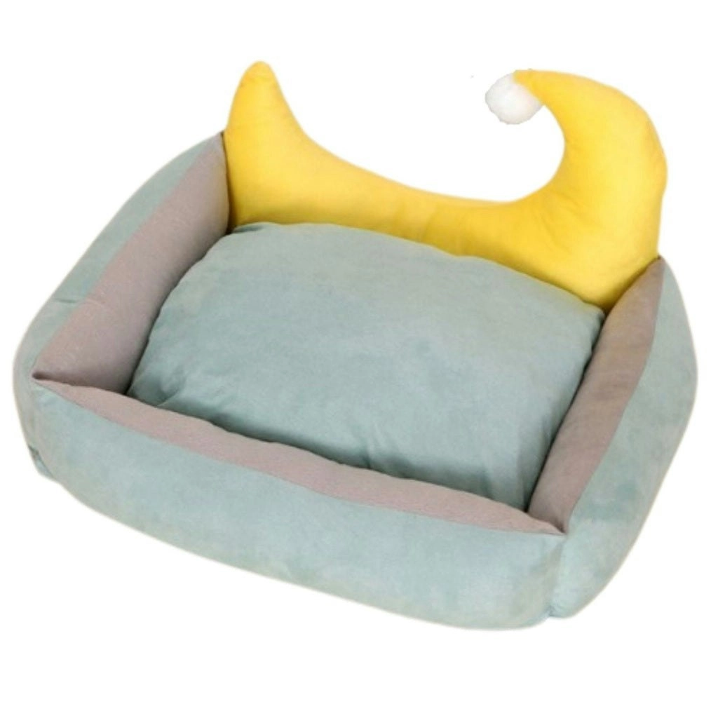 Floofi Extra Thick Comfy Pet Bed Moon Design Large Green