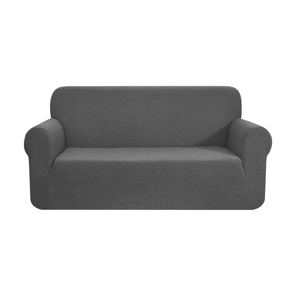 Gominimo Sofa Couch Covers Lounge Protector Slipcover Stretch 2 Seater Grey