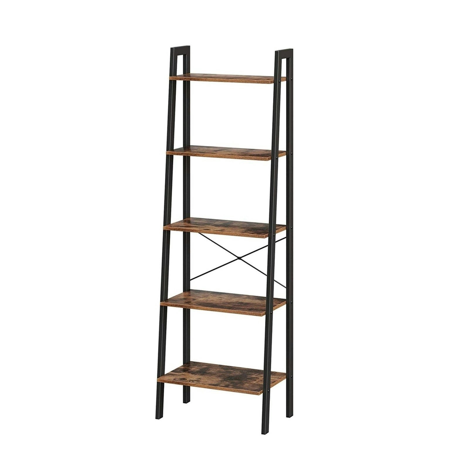 VASAGLE 5 Tier Bookcase Display Shelves Stand Bookshelf, Bookshelves - Rustic Brown