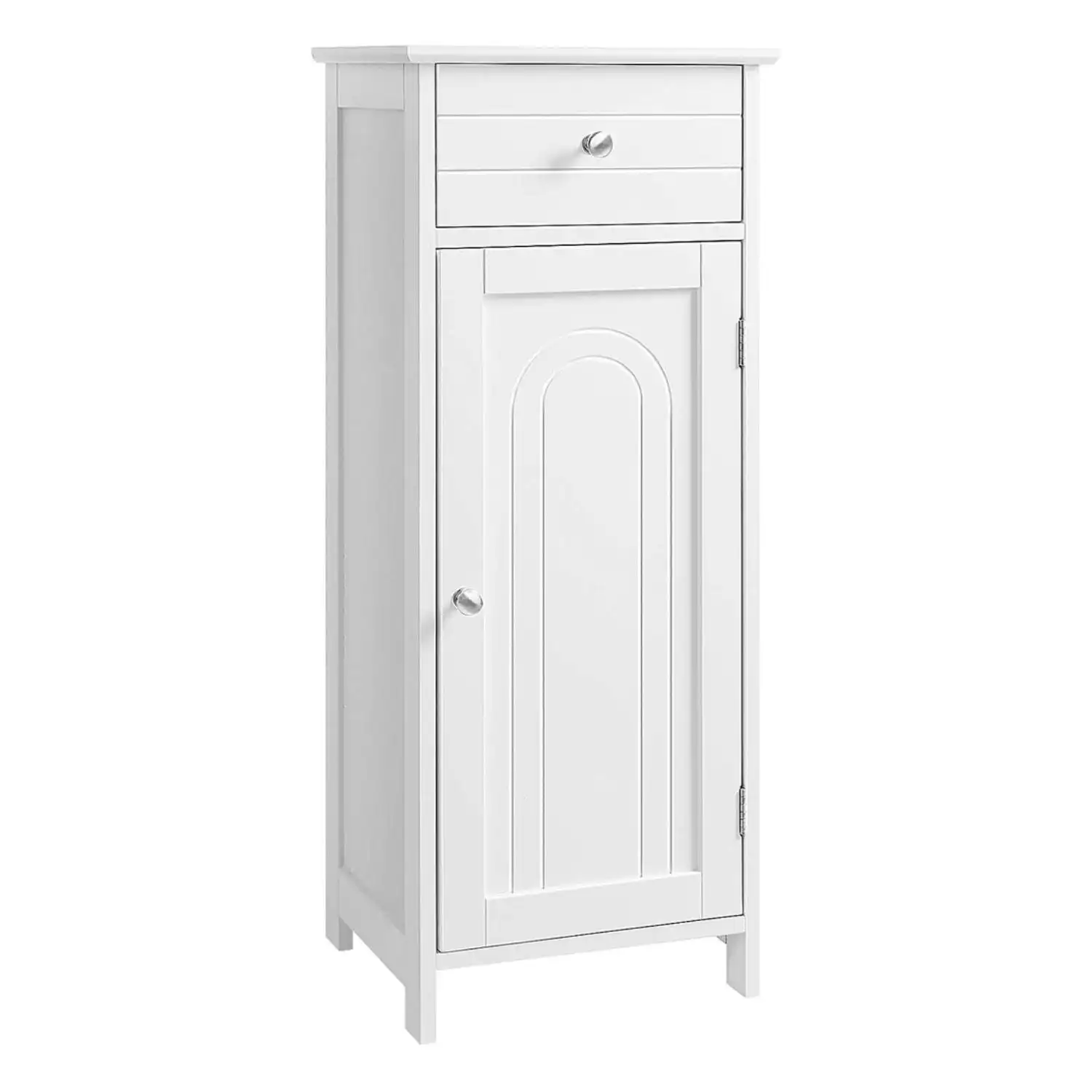 VASAGLE Bathroom Living Room Storage with Drawer Tall Floor Cabinet - White