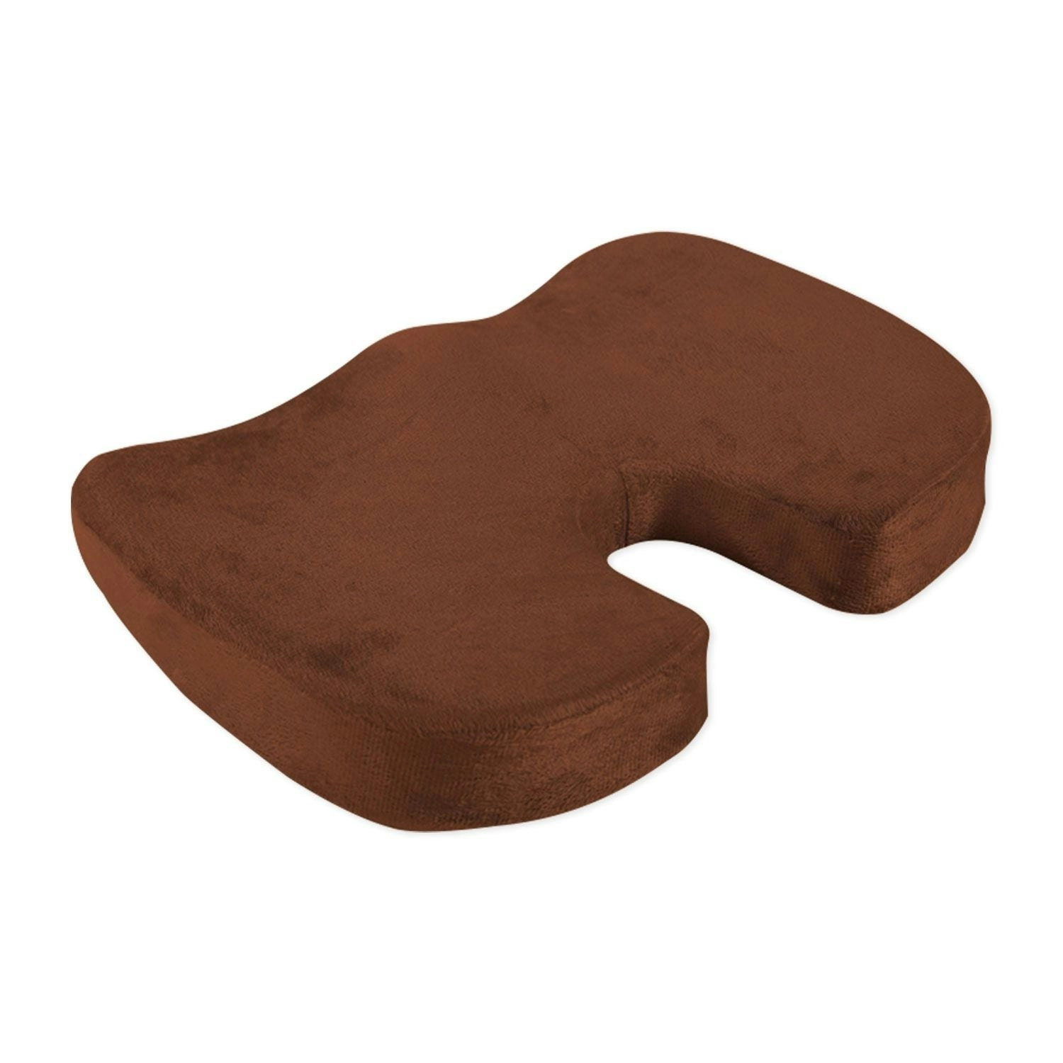 Gominimo Premium Quality Memory Foam Seat for Home Office U-Shape Brown