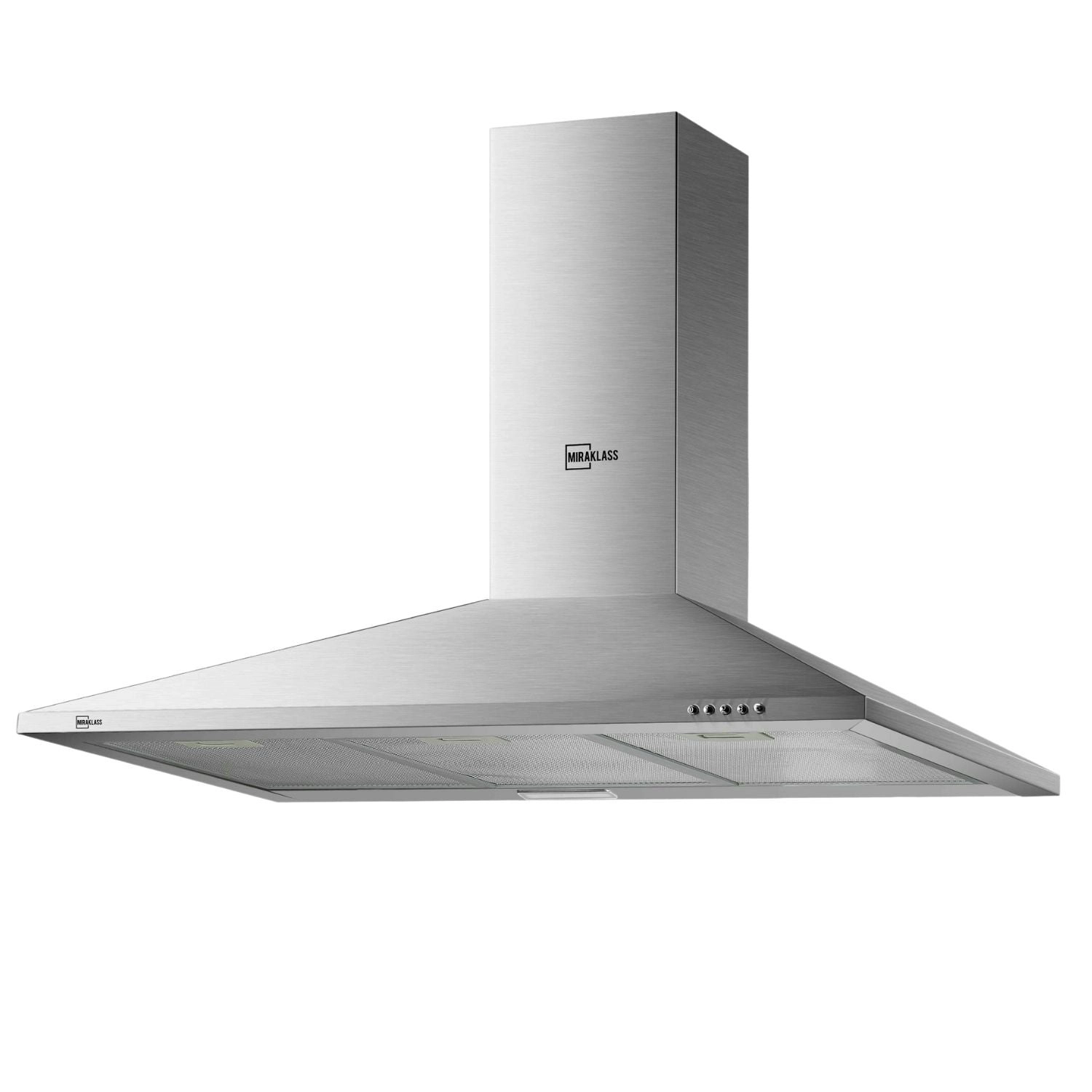 Miraklass Stainless Steel 90cm Pyramid Rangehood - Silver