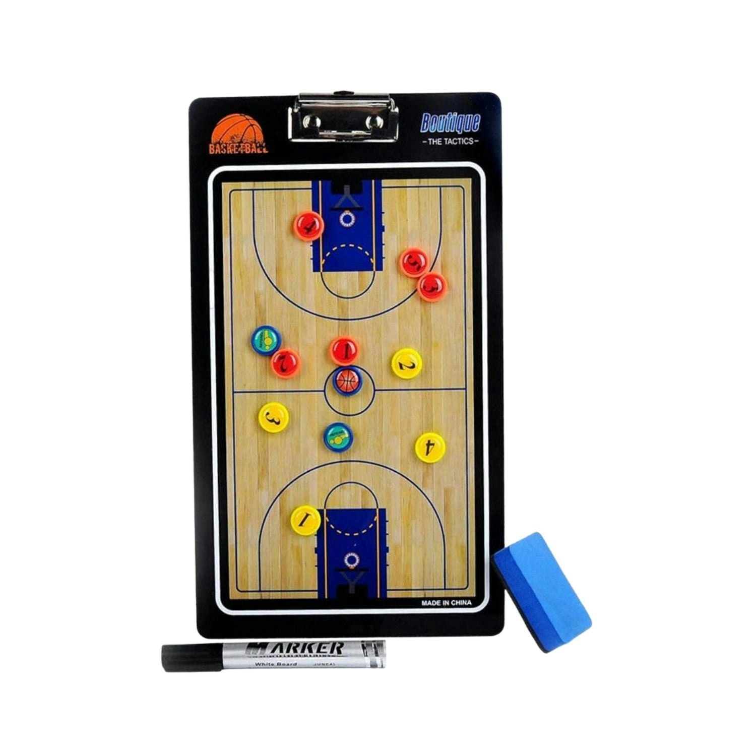 Verpeak Foldable Basketball Coaching Magnetic Board with Marker Pen Color Full / Half Court